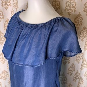 Ci Sono blue ruffle dress M